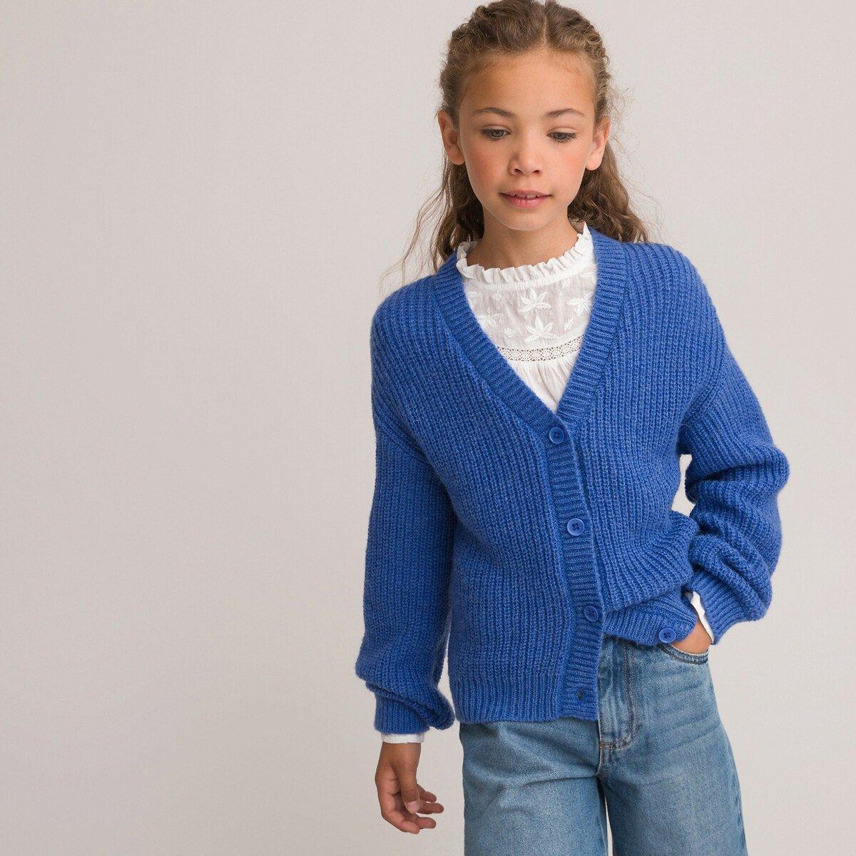 Image of Cardigan Mit Knopfverschluss Mädchen Blau 102