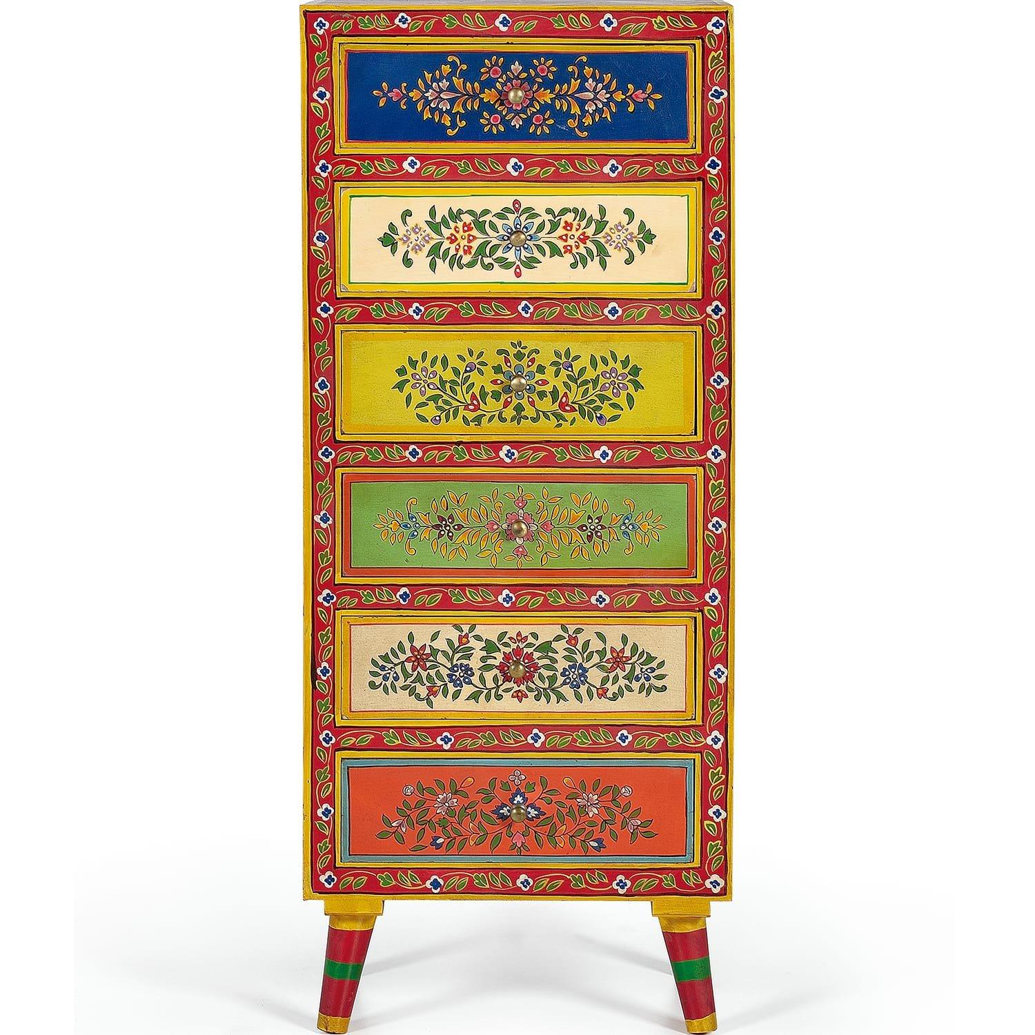 Image of Hochkommode Marita Mango multicolor 45x110 Hochkommode Marita Mango multicolor 45x110