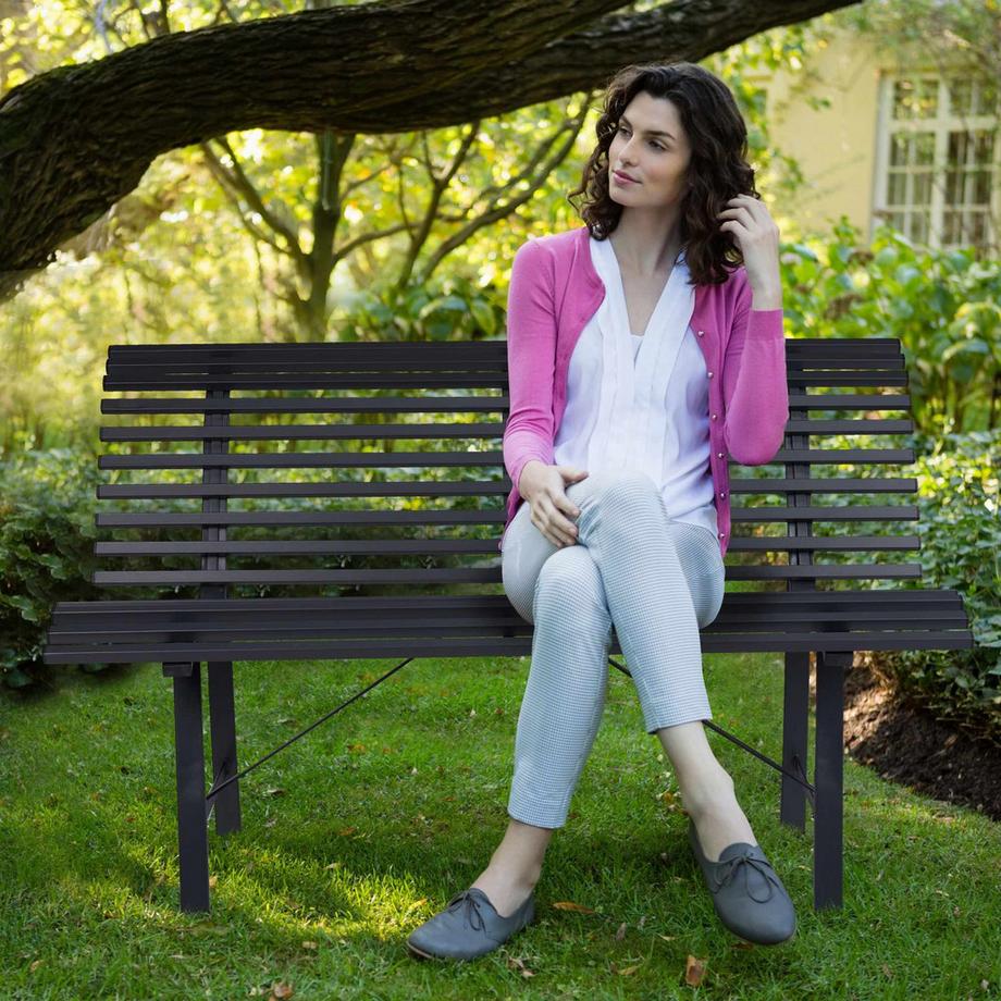 B2X Gartenbank aus Stahl, anthrazit  