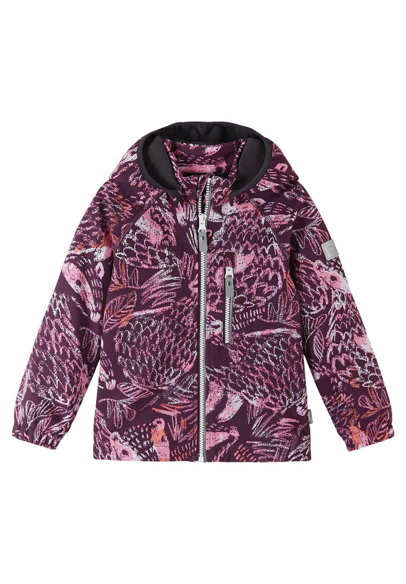 Image of Kinder Softshell Jacke Vantti Deep Purple Print Mädchen Violett 80