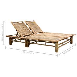 VidaXL Chaise longue bambou  