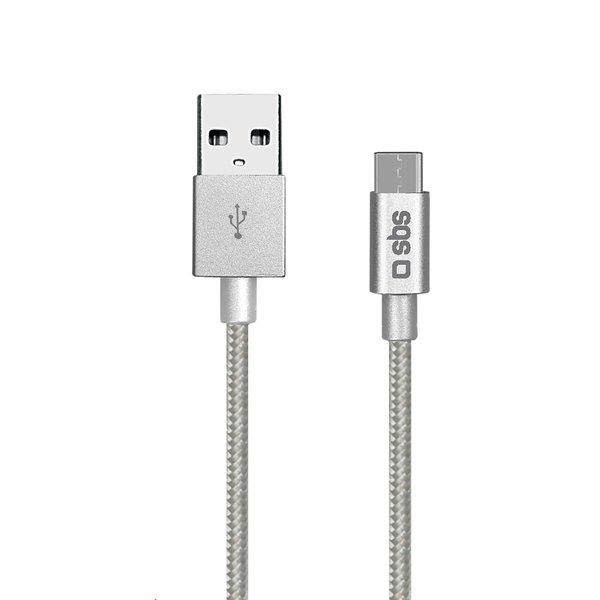 SBS  TECABLETC15BS USB Kabel 1,5 m USB 2.0 USB A USB C Silber 