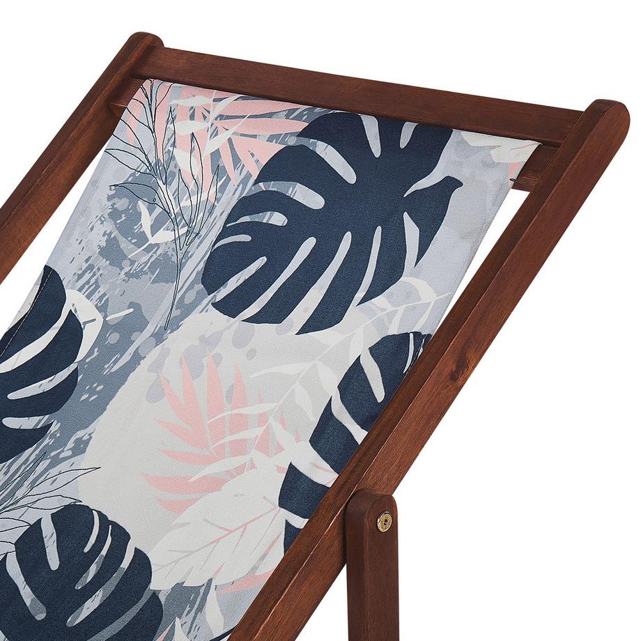 Beliani Set mit 2 klappbaren Liegestühlen aus Stoff  ANZIO  