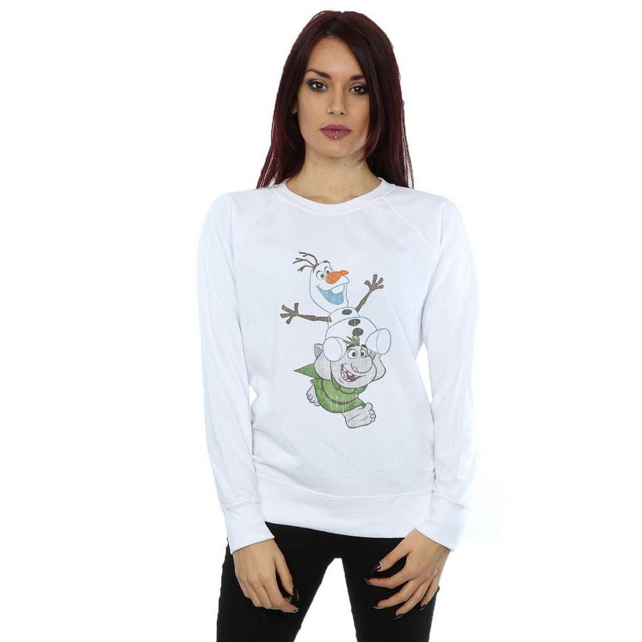 Disney Frozen Olaf e Troll Felpa Grafica  