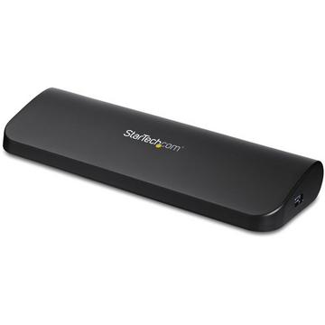 Station d'Accueil pour Ordinateur Portable USB 3.0 à Double Écran avec HDMI/DVI/VGA, Hub USB-A 3x, GbE, Audio, Docking Station Universelle Type-A pour Windows/macOS/ChromeOS - Conforme TAA