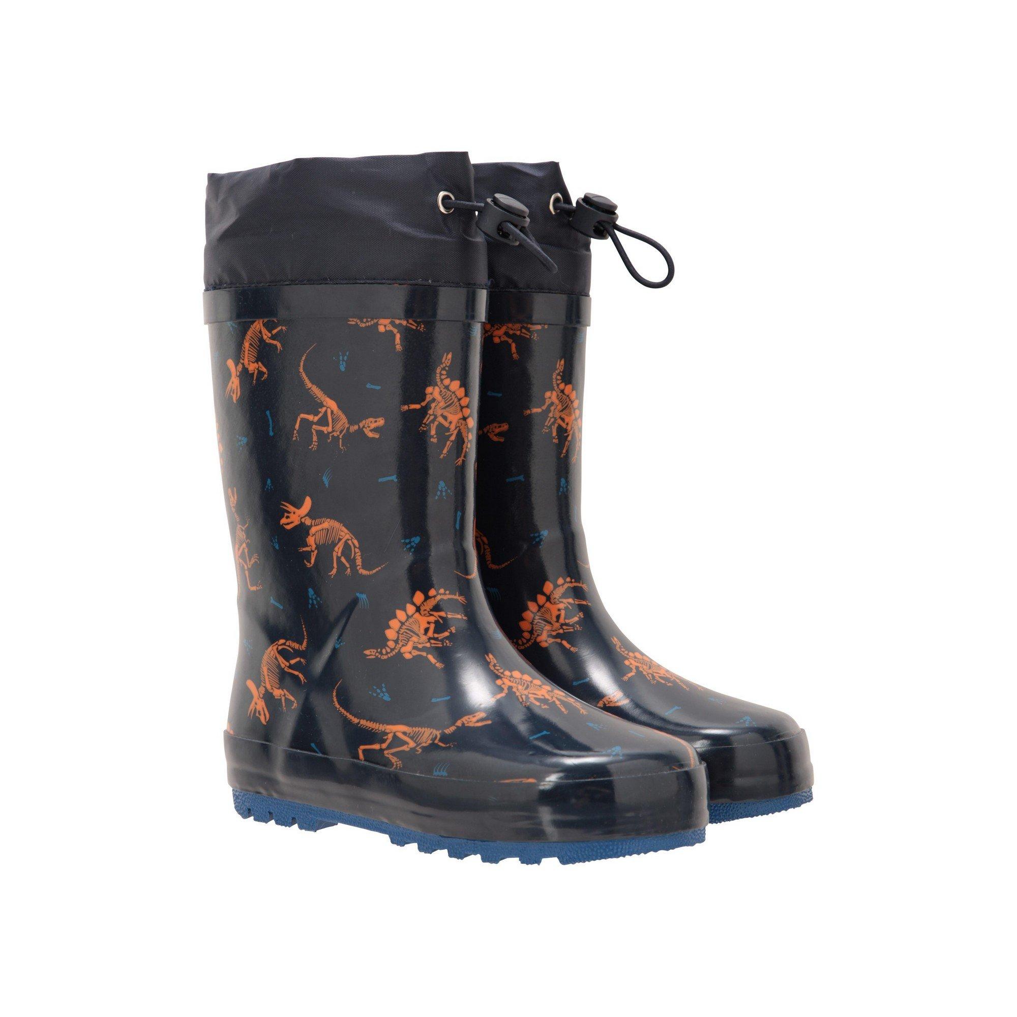 Image of Gummistiefel, Dinosaurierskelett Unisex Taubenblau 24
