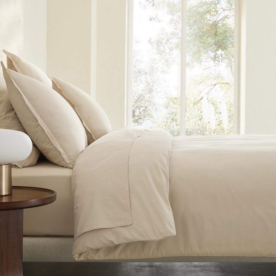 Housse de couette en percale de coton lavé