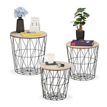 Table panier - lot de 3
