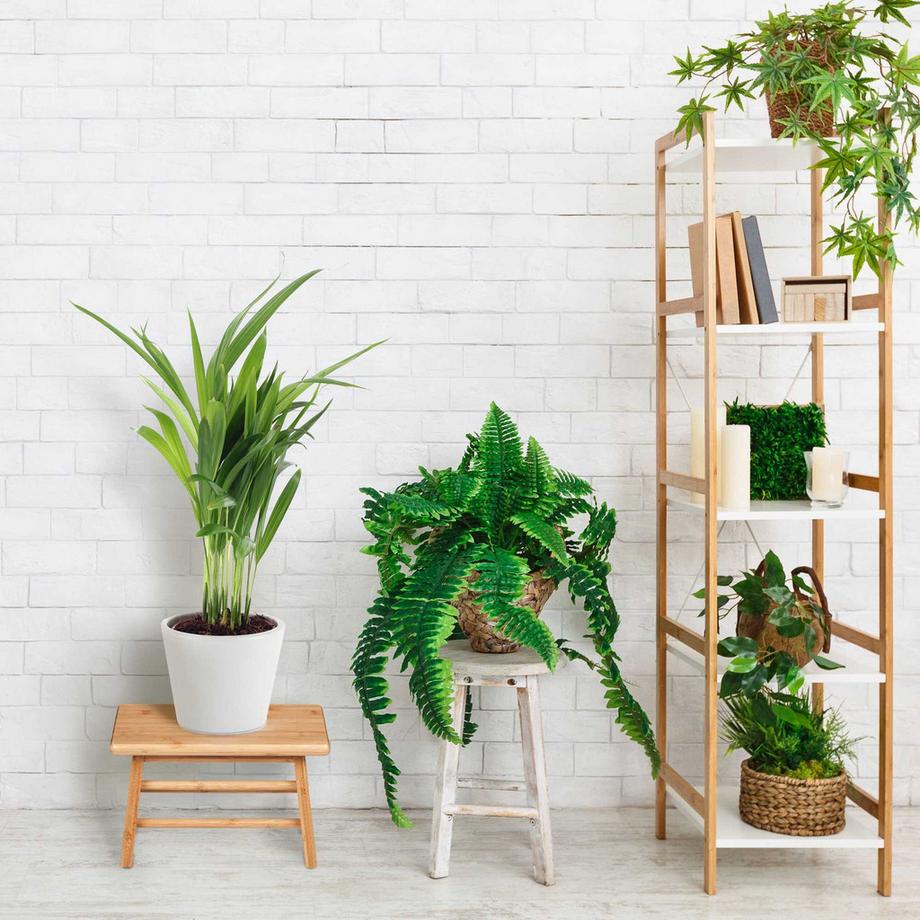 B2X Bambus-Fußhocker mit Griff  