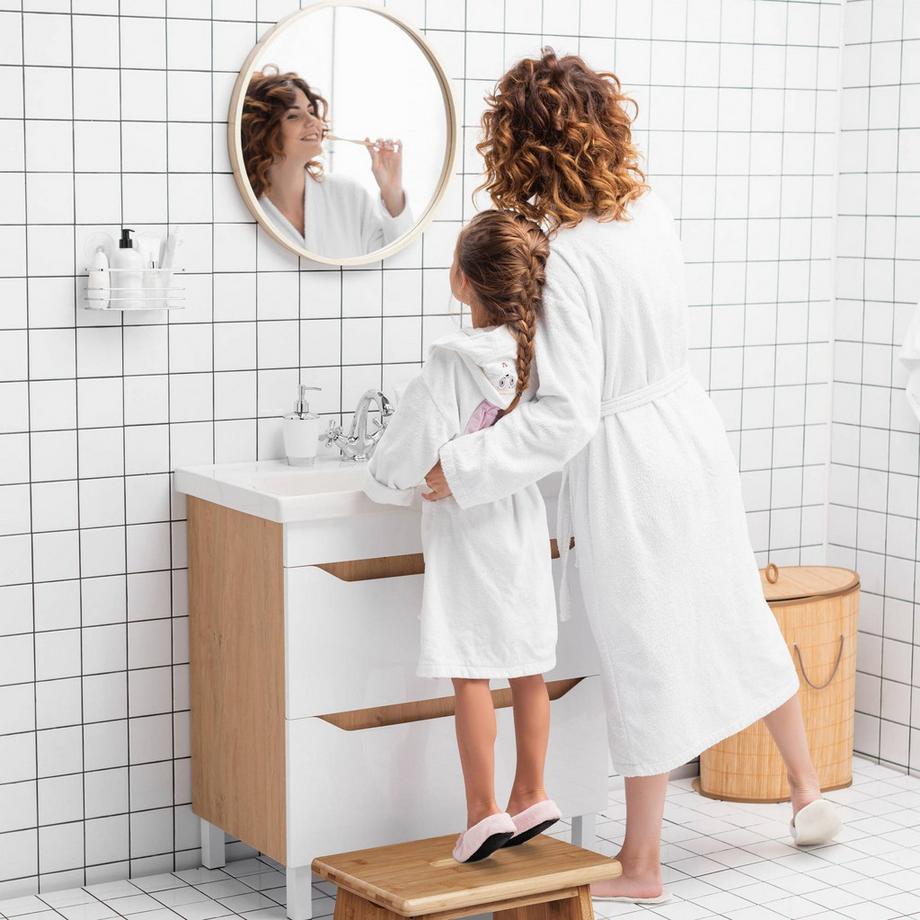 B2X Bambus-Fußhocker mit Griff  