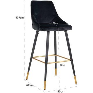 mutoni Chaise de bar Imani noire 109  