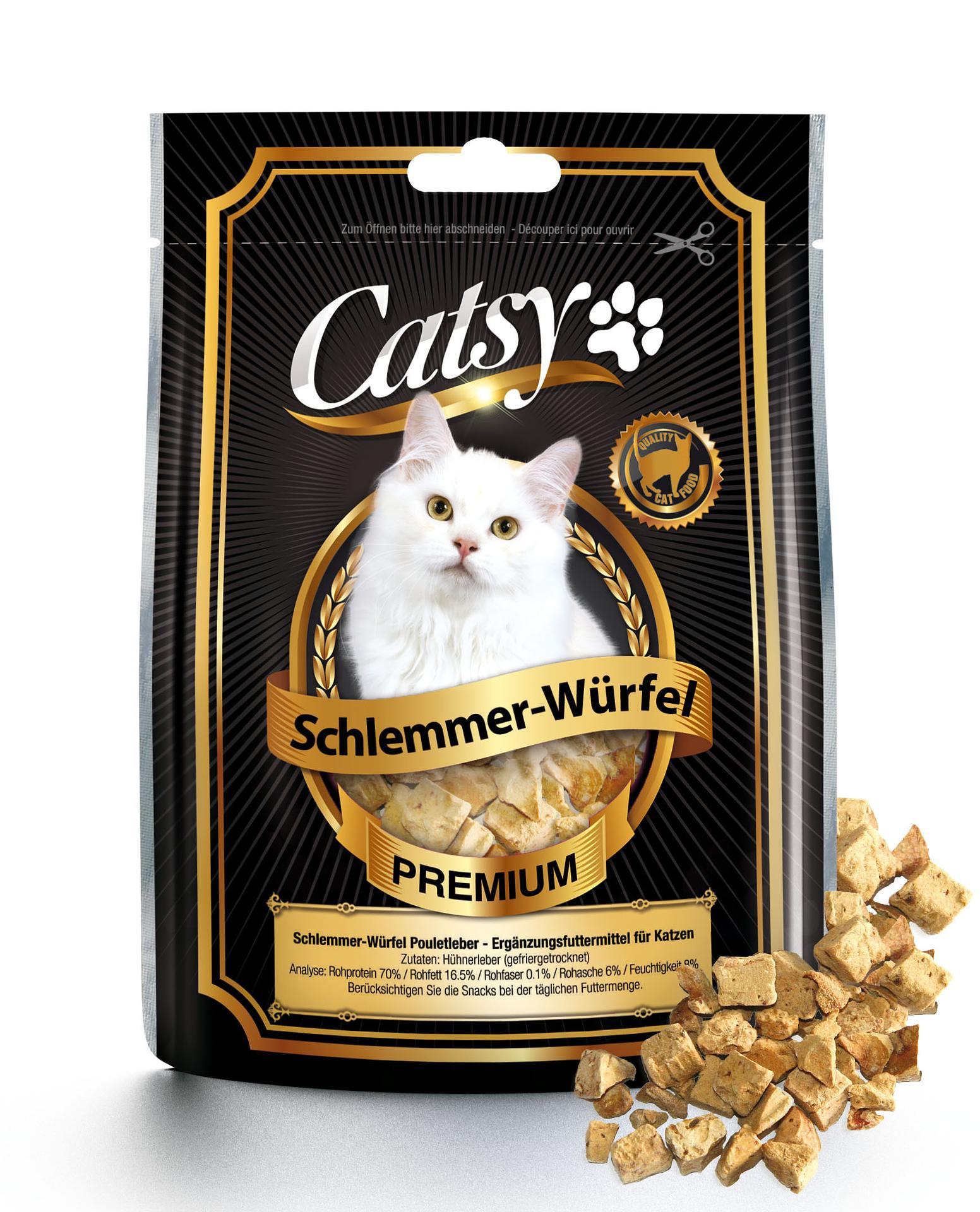 CATSY  Katzensnack Schlemmer-Würfel Pouletleber - Multipack 