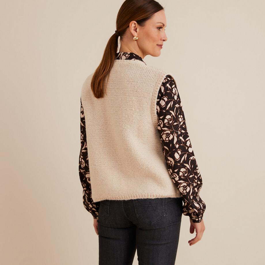 La Redoute Collections Gilet Maglia Fine Girocollo  