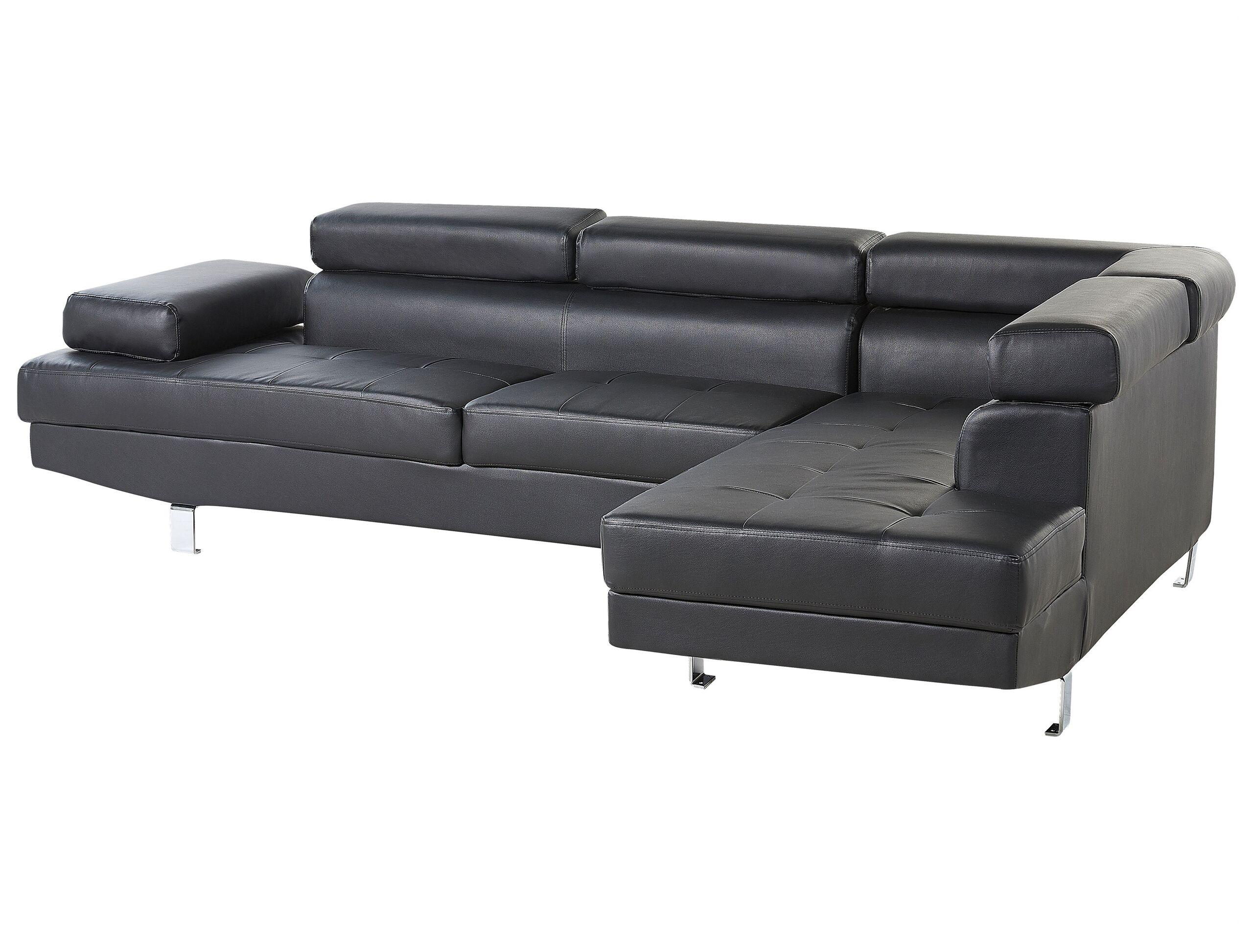 Beliani Ecksofa aus Kunstleder Modern NORREA  