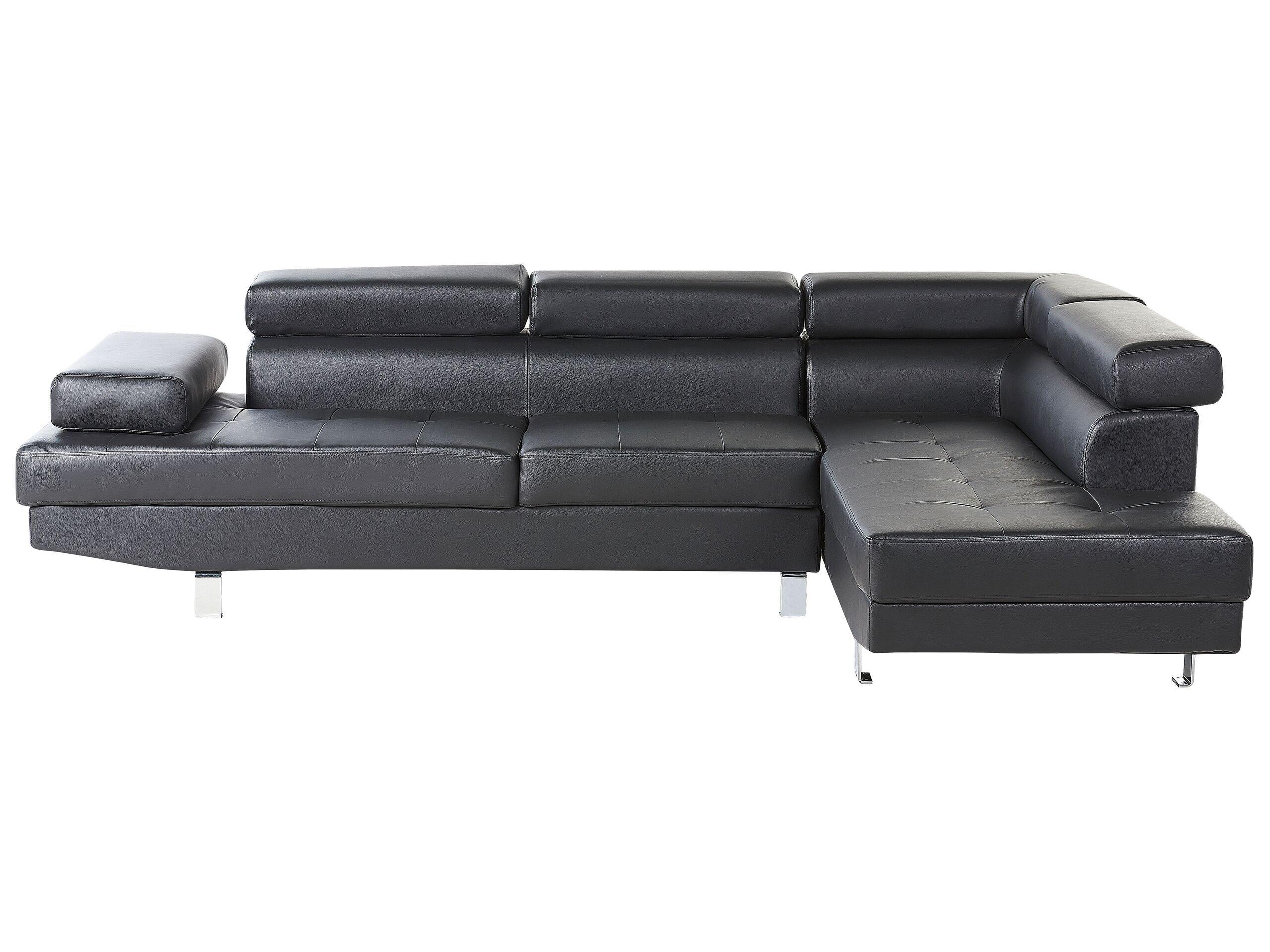 Beliani Ecksofa aus Kunstleder Modern NORREA  