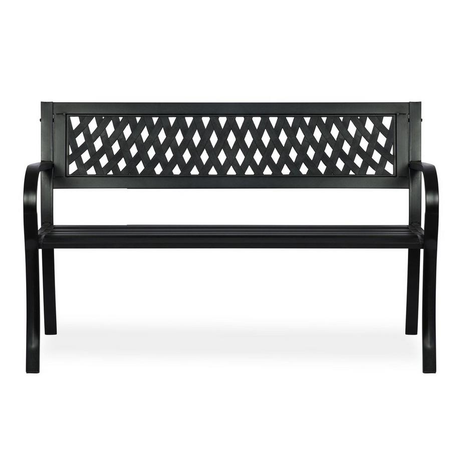 B2X Gartenbank mit Rückenlehne 125 x 77 x 49 cm – Sofotel Clover  