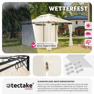 Tectake Gartenpavillon Doppeldachsystem  