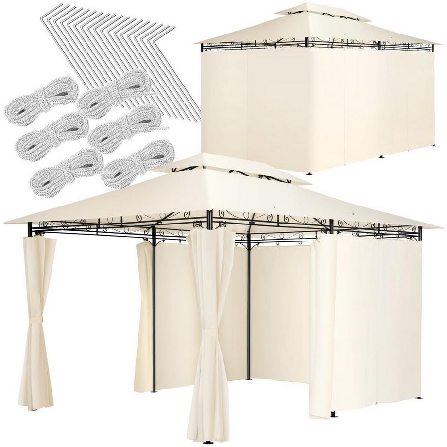 Tectake Gazebo da giardino Emine 4 x 3 m  