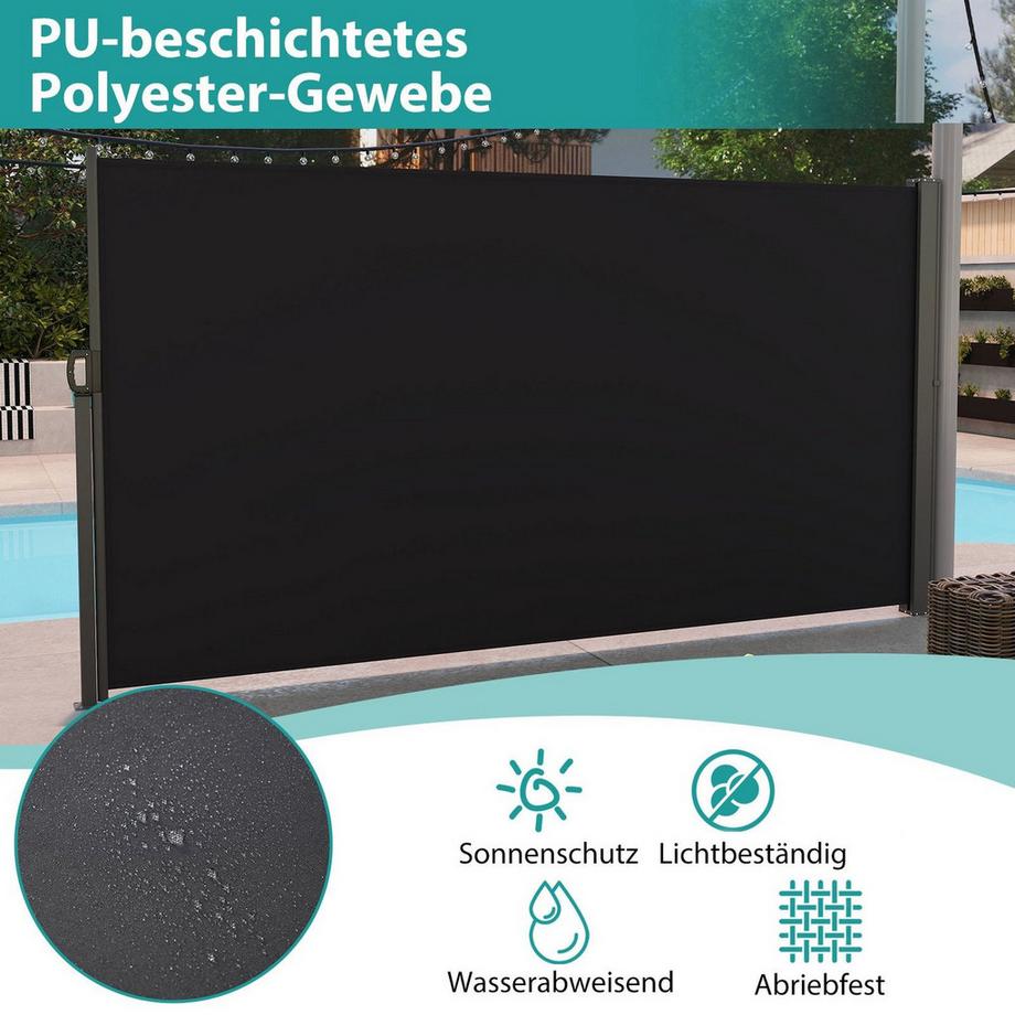 Northix Einziehbarer Sichtschutz für den Garten  