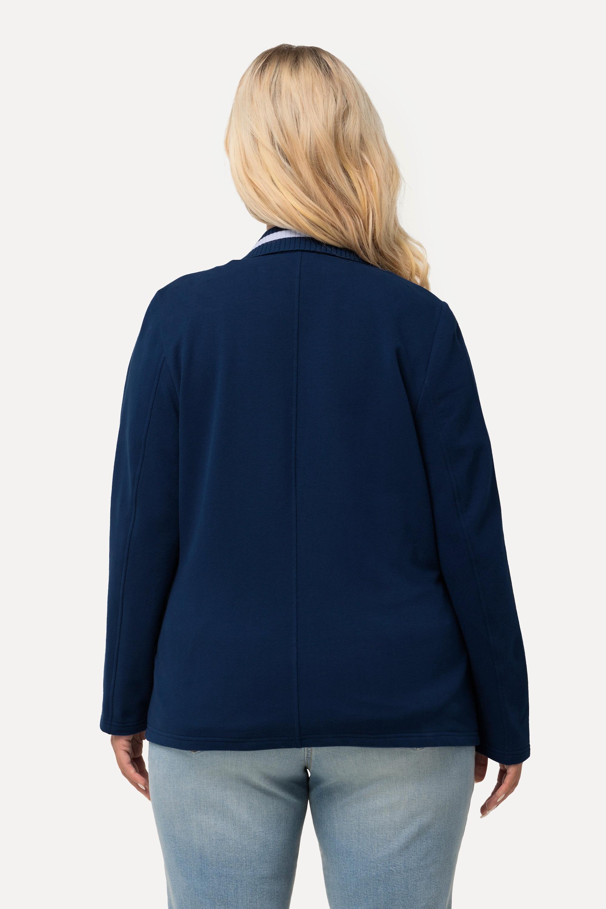 Ulla Popken  Sweat-Blazer, Stretchkomfort, Reverskragen 