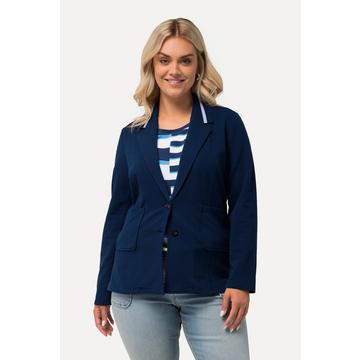 Blazer di felpa in comodo tessuto elasticizzato con revers