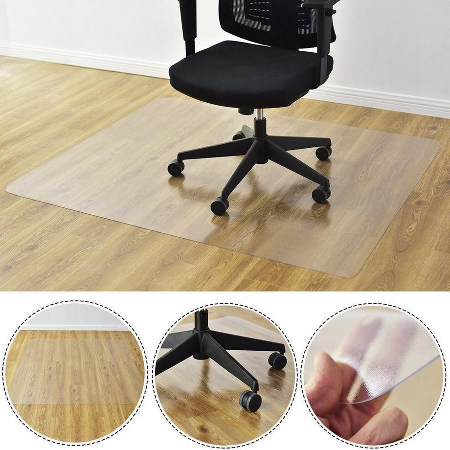 Northix Bodenschutzmatte Bürostuhlmatte Schutzmatte für Teppichböden Transparent  