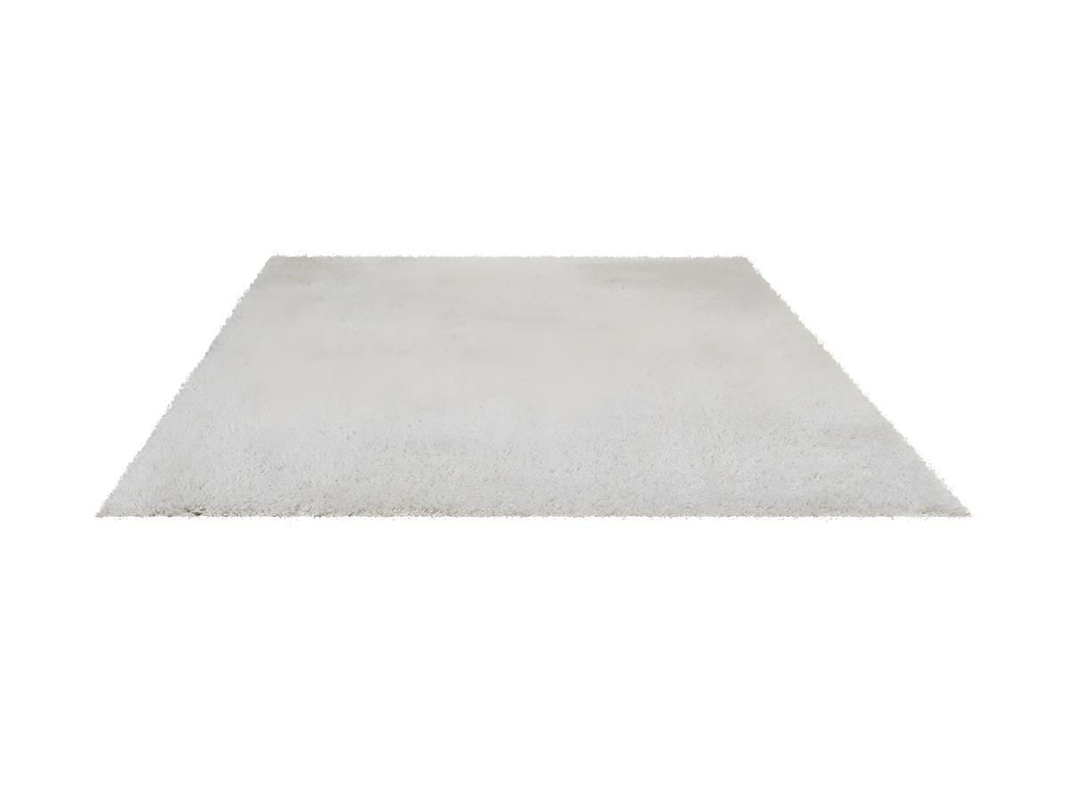 Vente-unique  Tapis shaggy à poils longs microfibre - 120 x 170 cm  - Blanc -  HARVEY 