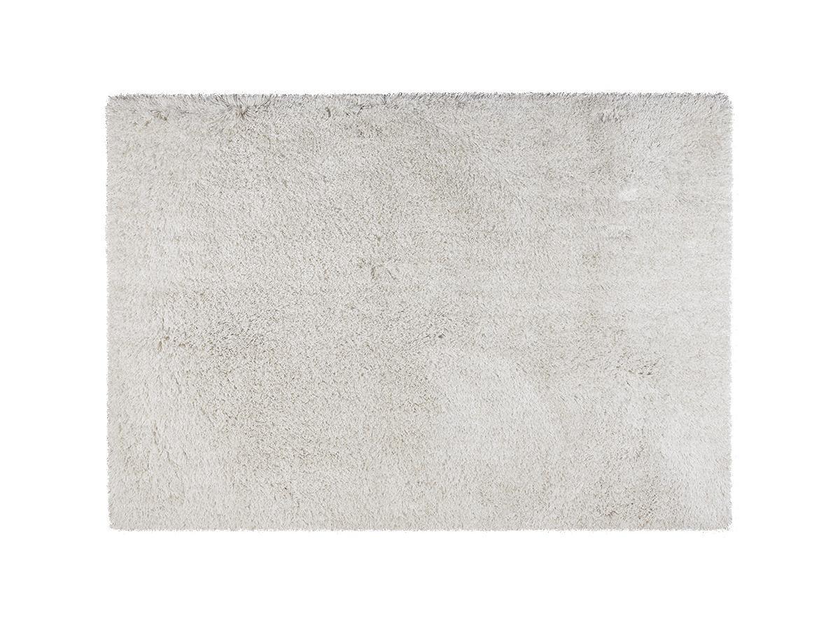 Vente-unique  Tapis shaggy à poils longs microfibre - 120 x 170 cm  - Blanc -  HARVEY 