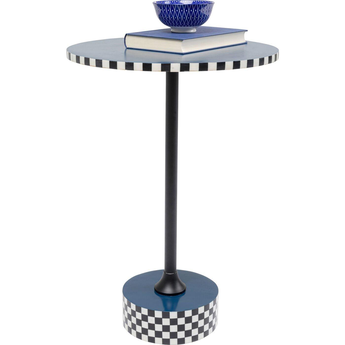 KARE Design Table d'appoint Domero Race bleu autour des années 40  