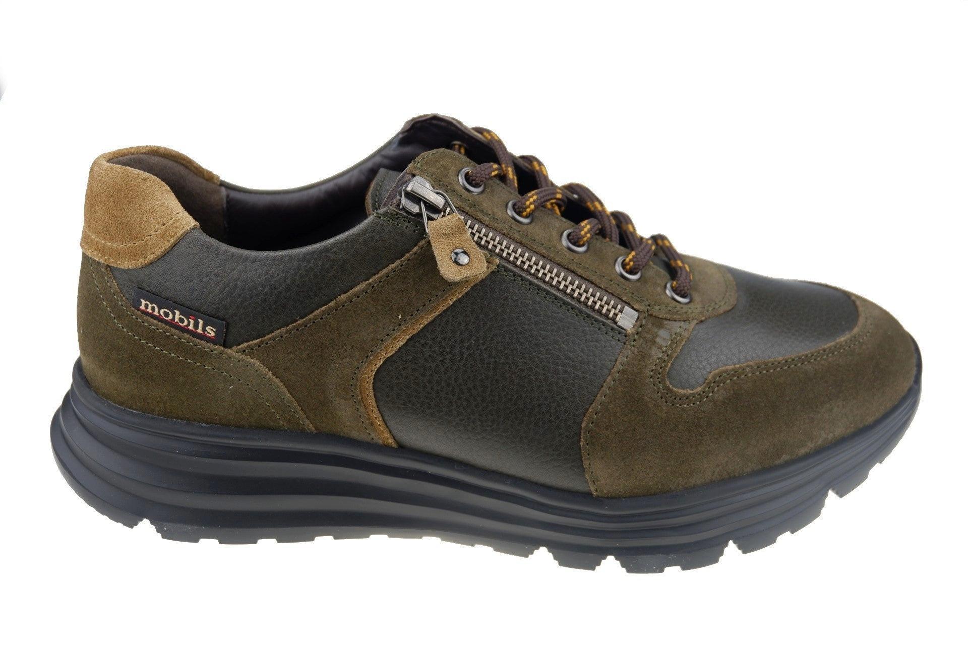 Image of Brayan - Leder Sneaker Herren Grün 42