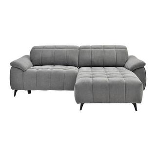 Vente-unique Eckrelaxsofa elektrisch - Ecke rechts - Strukturstoff - Grau - CELTIMO  