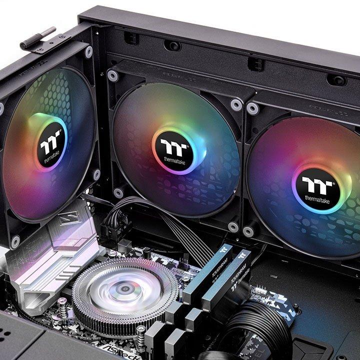 Thermaltake  CT120 ARGB Sync PC Computergehäuse Ventilator Schwarz, Weiß 2 Stück(e) 