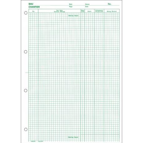 Favorit FAVORIT Devis-Ausmassblock A4 2074 grün, 80g 100 Blatt  