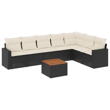 VidaXL set divano da giardino Polirattan  