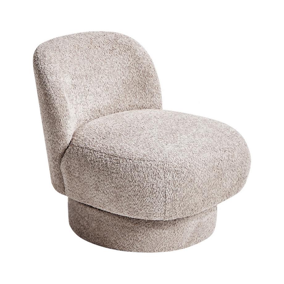 Beliani Drehsessel aus Bouclé Minimalistisch AYLO  