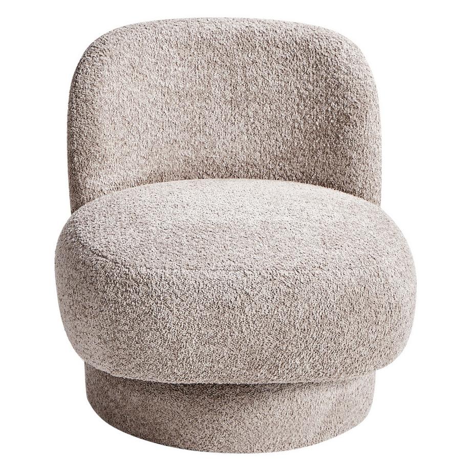 Beliani Drehsessel aus Bouclé Minimalistisch AYLO  