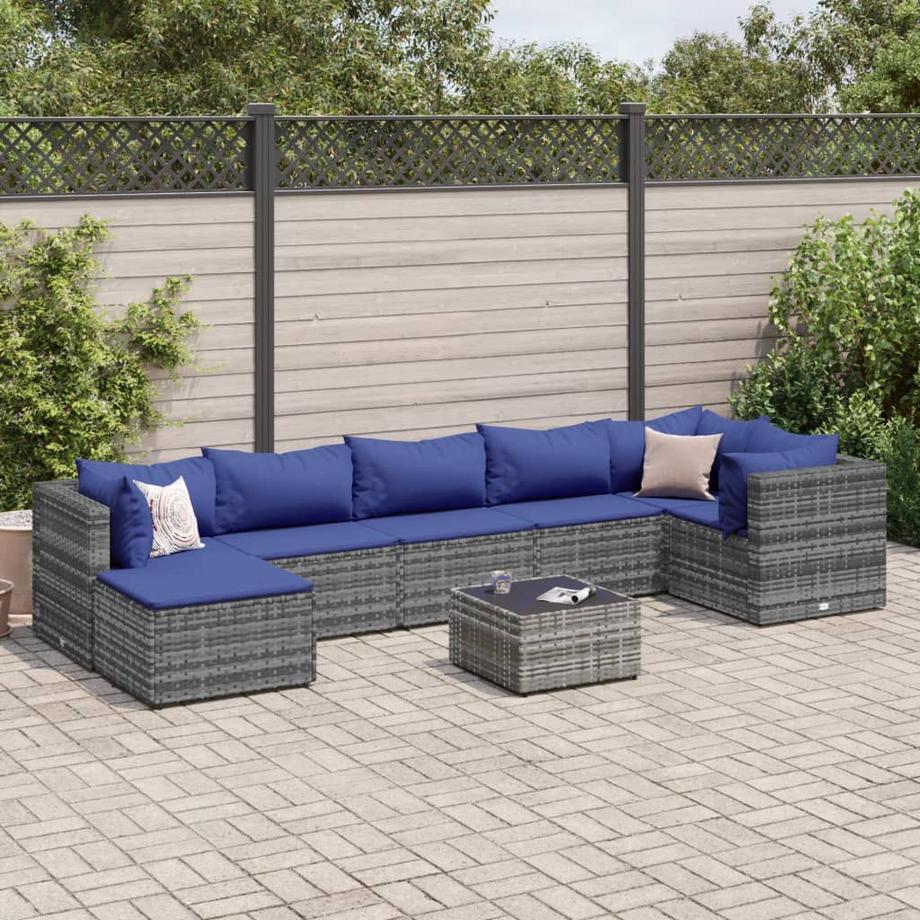 VidaXL set salotto da giardino Polirattan  