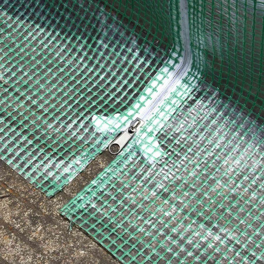 Northio  Foliengewächshaus Tomatengewächshaus Rundbogen Treibhaus 6 Netzfenster Folientunnel Frühbeet Grün 395X195X190Cm 