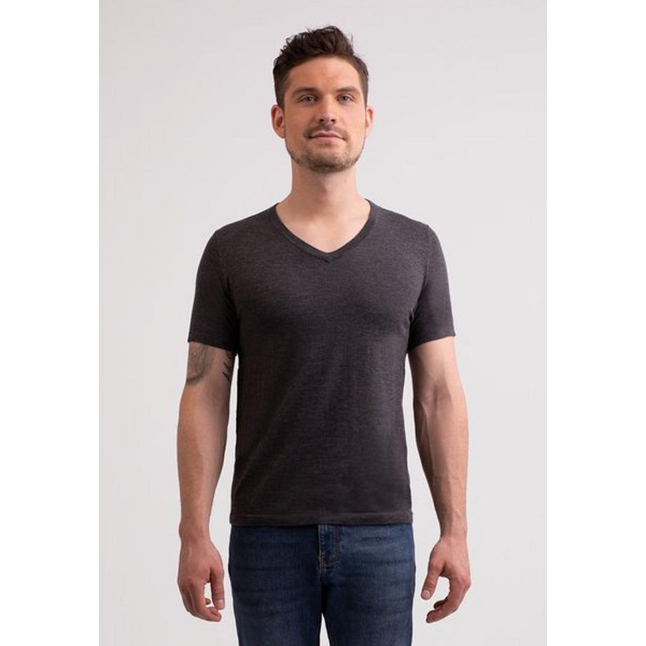 CASH-MERE.CH T-Shirt Scollo a V Maniche Corte  