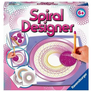 Ravensburger Spiral-Designer Girls 29027, Zeichnen lernen für Kinder ab 6 Jahren, Zeichen-Set mit Schablonen für farbenfrohe Spiralbilder und Mandalas