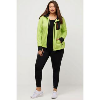 Ulla Popken  HYPRAR Sweatjacke, Reflektordruck, Kapuze, Daumenloch 