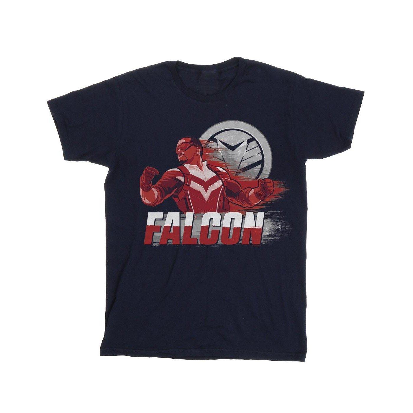 Image of The Falcon And The Winter Soldier Falcon Red Fury Tshirt Damen Marine 4XL