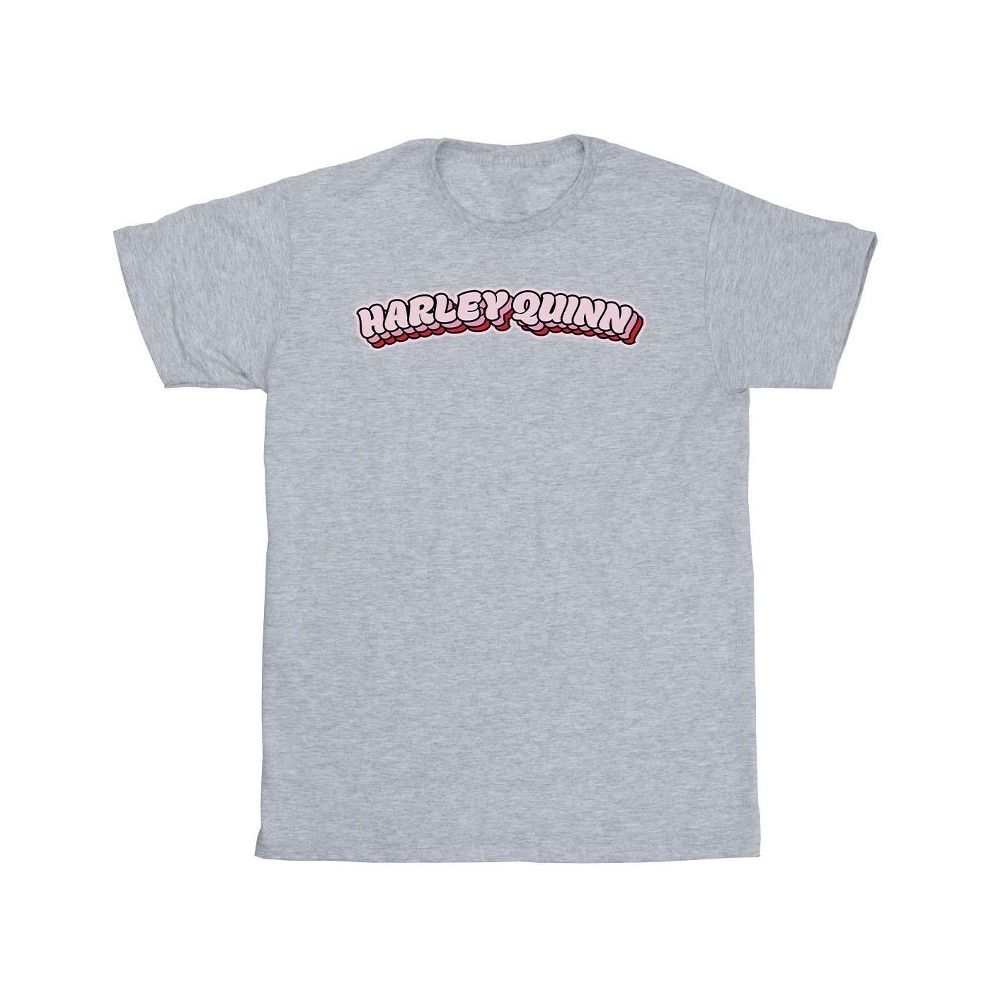 Image of Batman Harley Quinn Logo Tshirt Herren Grau 4XL