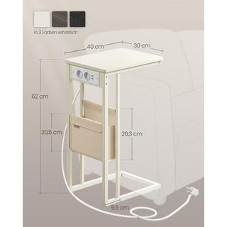 Songmics Table d'appoint avec station de recharge  