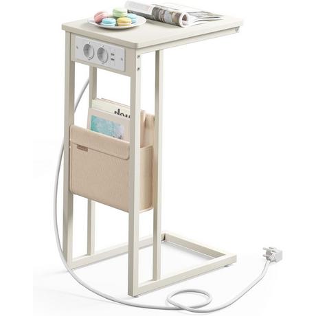 Songmics Table d'appoint avec station de recharge  