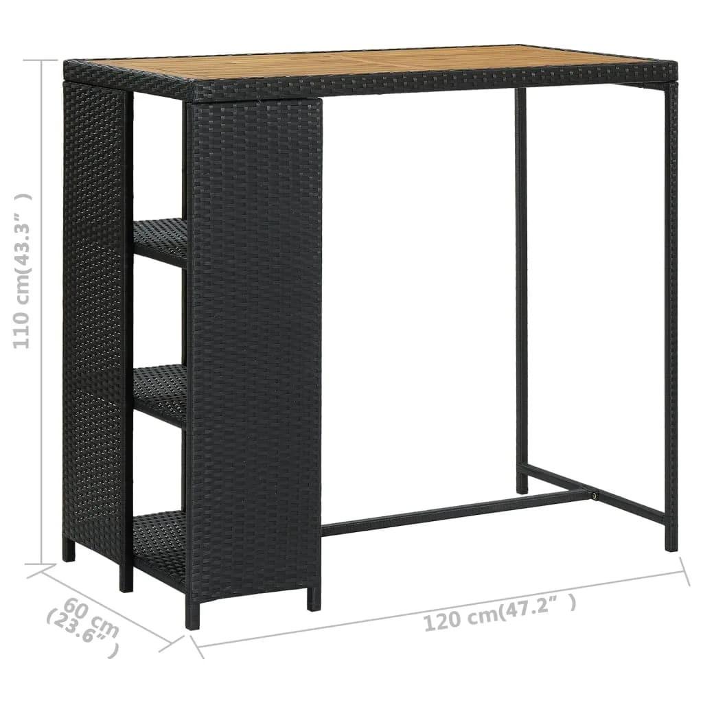 VidaXL Stehtisch poly-rattan  