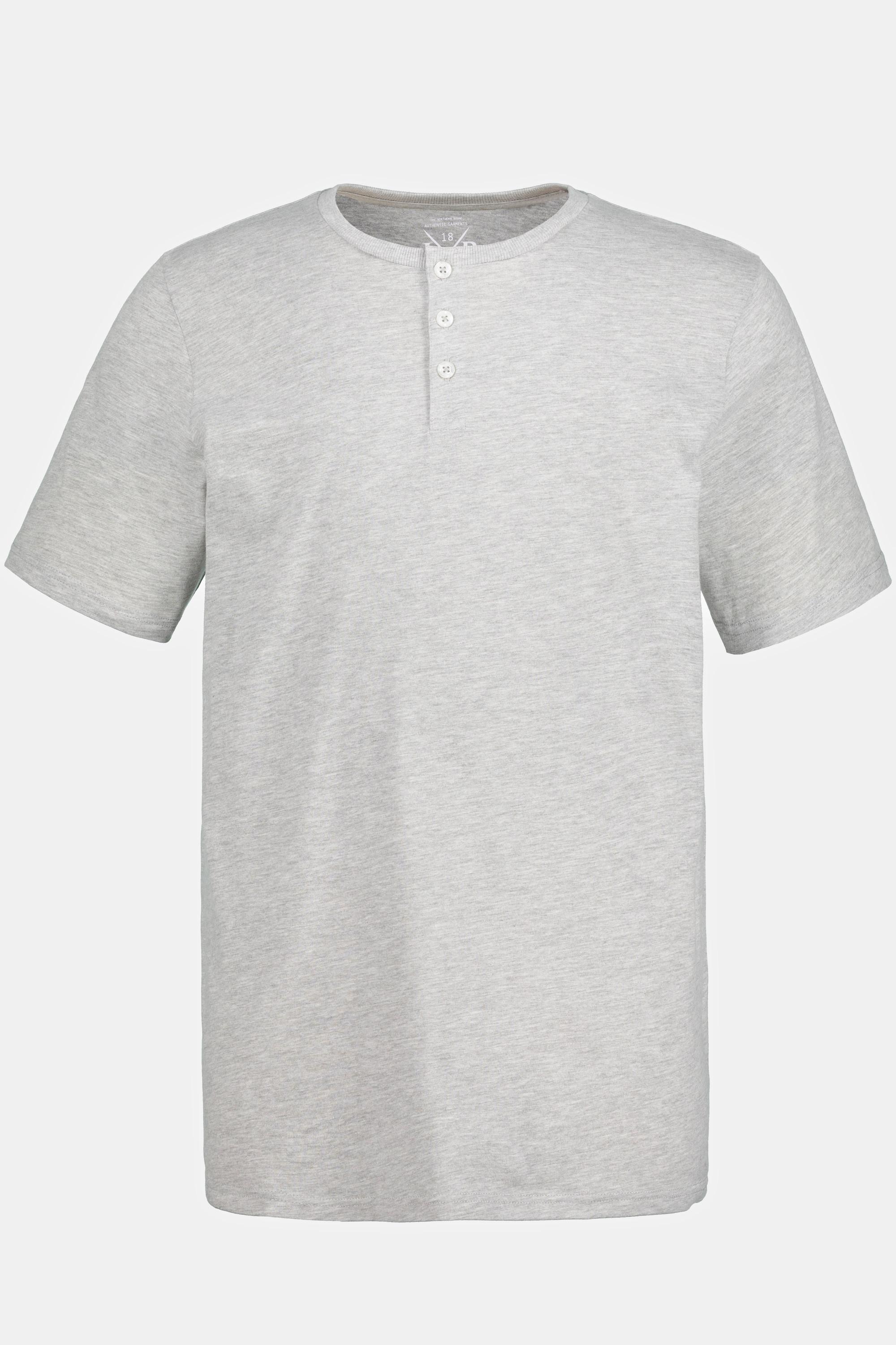 JP1880  T-shirt Henley, collection Basic. Manches courtes et patte de boutonnage 