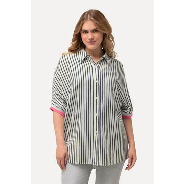 Camicia dal taglio oversize in misto lino con collo da camicia e mezze maniche