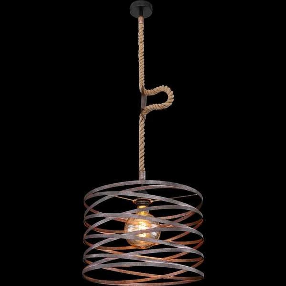 mutoni Lampe à suspension Marco métal noir 1xE27  