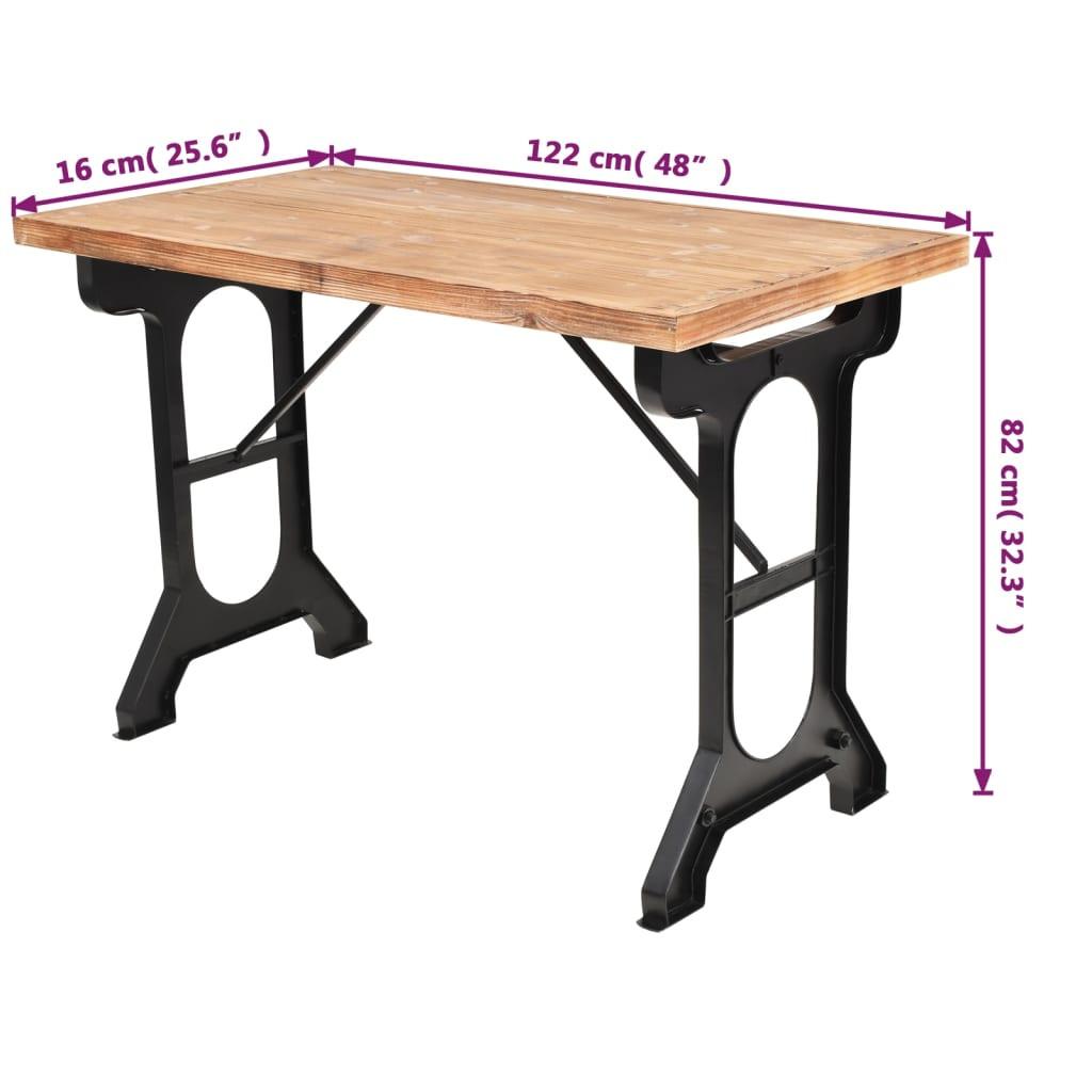 VidaXL Table à manger bois  